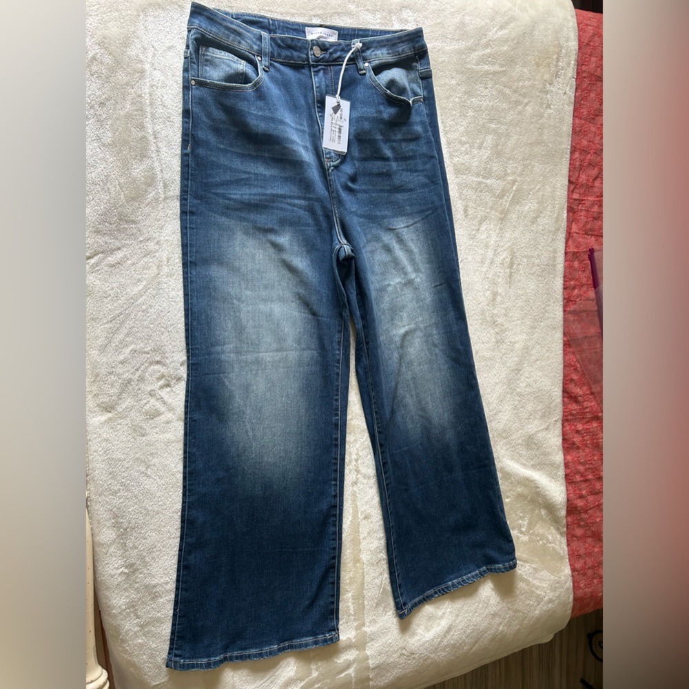 RISEN JEANS extra wide leg jeans size 1X fit size 18/20